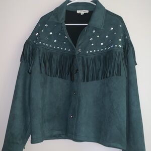 Love + Bite Fringe Jacket Large